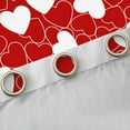thumbnail image 4 of Feelyou Cute Love Heart Curtains Pack of 2 (42x84 Each) for Teen, Romantic Cartoon Curtains Blackout, Red White Graffiti Lines Bedroom Curtains, Window Curtains Home Decor, 4 of 6