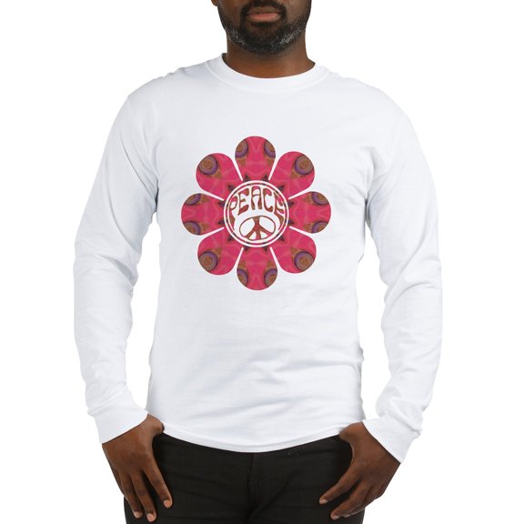 CafePress - Peace Flower Affection Long Sleeve T Shirt - Unisex Cotton Long Sleeve T-Shirt