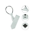 thumbnail image 3 of INSPIRE CHIC Men's Skinny Pretied Solid Color Zipper Ties Neck Adjustable Strap Wedding Groom Tie Silver gray One Size, 3 of 6