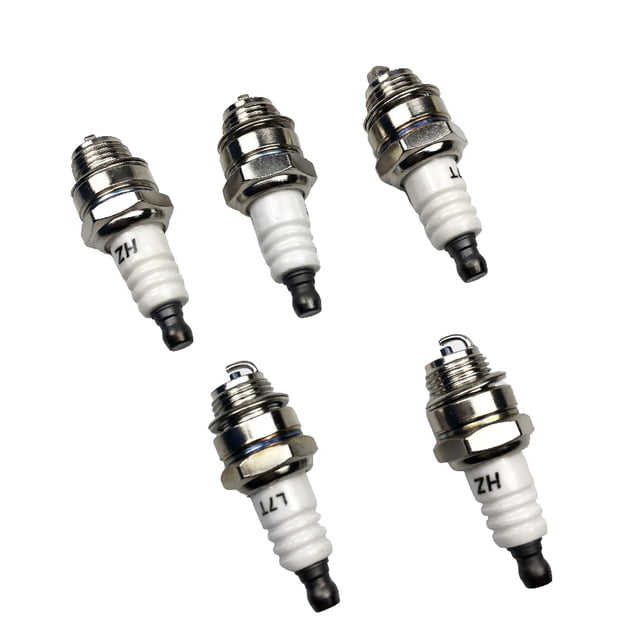 Riwesomey 5 piezas de bujías de motosierra, máquina recortadora de sierra eléctrica, Hardware de bujía, suministros de motor de repuesto para Jardín y Patio