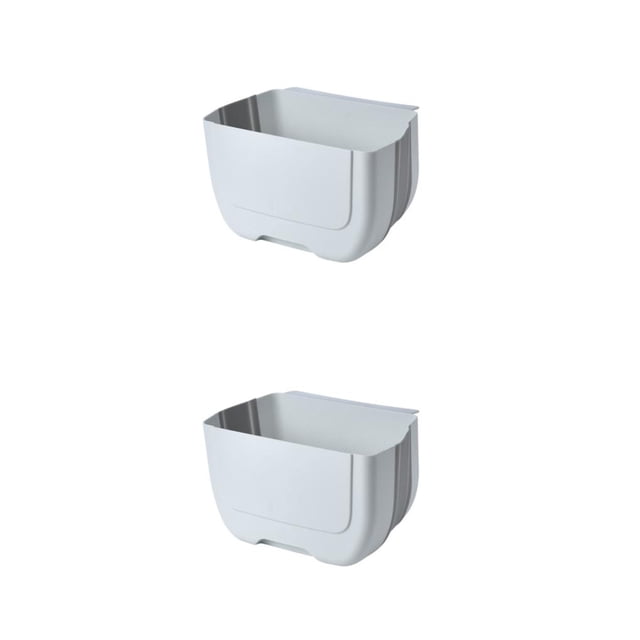 Bearachild Cubo de basura ergonómico de PP Eliminación de residuos cómoda y sin esfuerzo Bote de basura eficiente Montado en la pared blanco gris blanco 2Conjunto