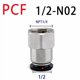 thumbnail image 2 of 1 pieza hilo americano neumático conector rápido pulgada conector de manguera PCF Conector de enchufe rápido neumático NPT1 / 8 1/4 3/8 1/2, 2 of 7