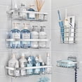 thumbnail image 1 of Estante organizador Shower Caddy Silver, paquete de 5, 1 of 8