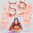 thumbnail image 4 of PARIS PRODUCTS - 59th Birthday Rose Gold Balloons & Number 59 Mylar Balloon, 59th Birthday Party Decor, 59th Birthday Decorations for Women, 59th Birthday Decorations Women 59, 4 of 4