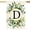D, variant on Monogram Letter L Floral Garden Flag 12x18 Inch Double Sided Outside, Family Last Name Initial Yard Outdoor Decoration