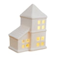thumbnail image 4 of Pueblo navideño iluminado, decoración navideña, casas rústicas de cerámica estilo A, 4 of 9