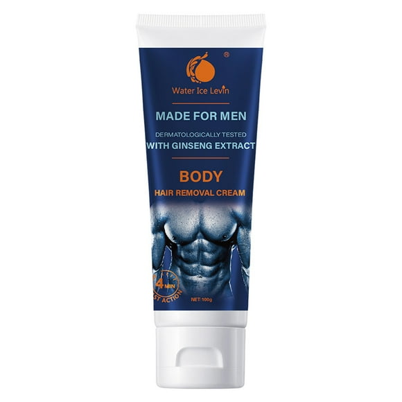 Wentin Body Hair Removal Cream, No Hair Crew Intimate/Private At Home Hair Removal Cream for Men - Painless, Flawless, Soothing Depilatory for Unwanted Coarse Male Body Hair, 100g