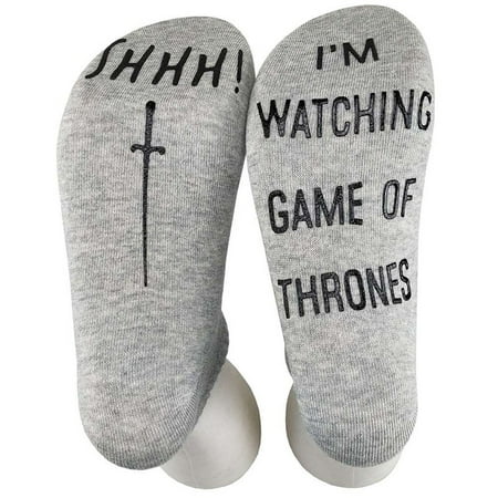 Fancyleo Iand#39;M Watching Game Of Thrones Ankle Socks Crew Sock Unisex Funny Short Sock Cotton (Best App For Watching Stock Market)