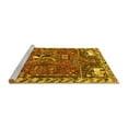 thumbnail image 2 of Ahgly Company Machine Washable Indoor Round Animal Yellow Traditional Area Rugs, 6' Round, 2 of 4