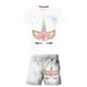 thumbnail image 2 of Traje de unicornio de moda para niña, conjunto de ropa informal de verano, pantalones cortos, conjunto de ropa de bebé de 2 uds para niños, trajes de unicornio, ropa para niños 13T Gao Jinjia LED, 2 of 2
