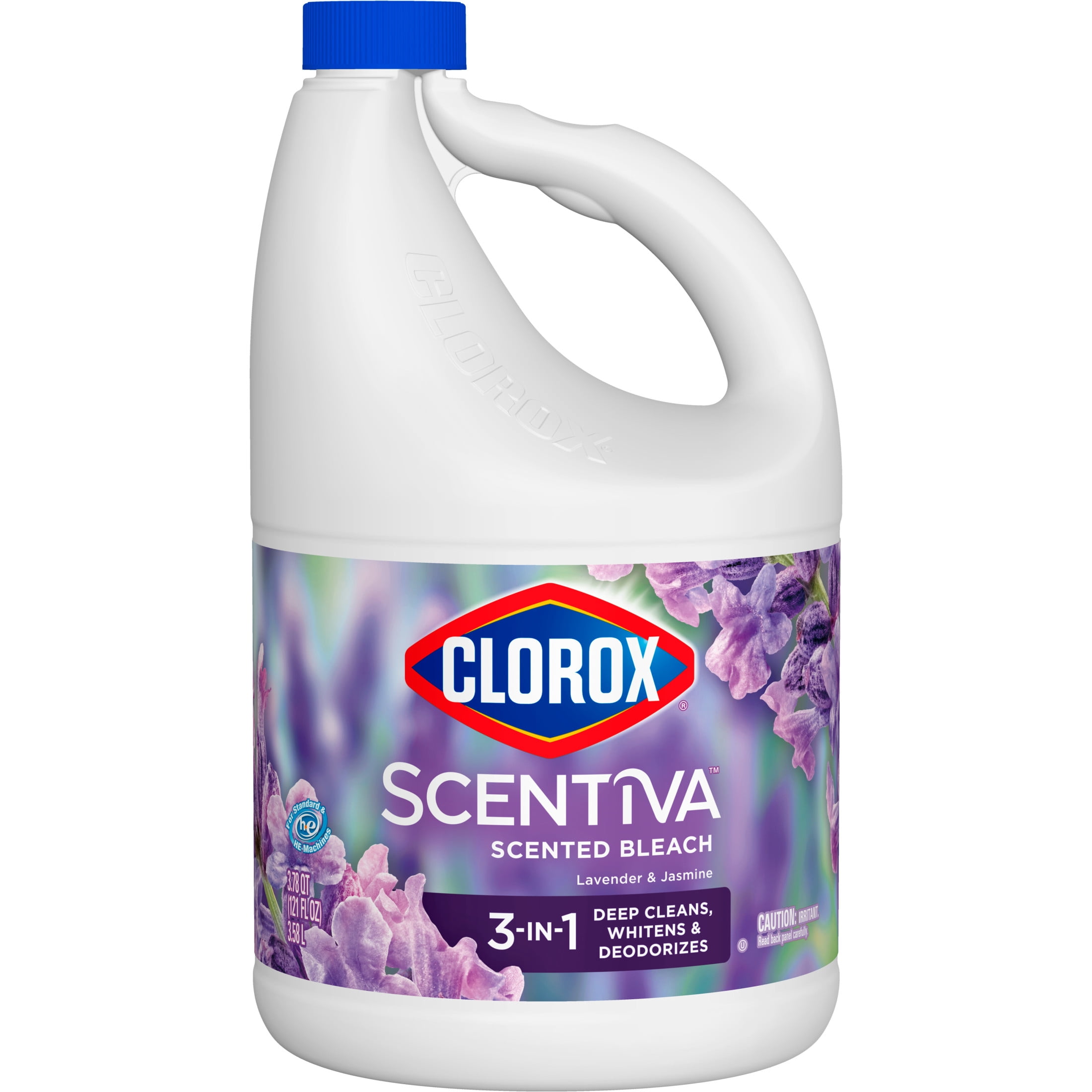 Clorox Scentiva Scented Bleach, Lavender and Jasmine, 121 fl oz