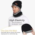 thumbnail image 5 of FZ FANTASTIC ZONE Men Women Winter Beanie Hat Scarf Set Warm Knit Hat Thick Fleece Lined Winter Cap Neck Warmer,Black, 5 of 6