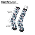 thumbnail image 2 of Daiia Sports Socks Flowers Printed Novelty Crew Socks for Men Women Knee High Socks Cotton Socks Soft & Breathable Support Unisex Socks, 2 of 9
