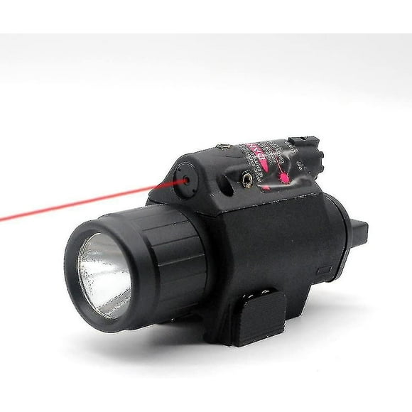Led Flashlight With Snap Switch And 20mm Picatinny Rail Red
