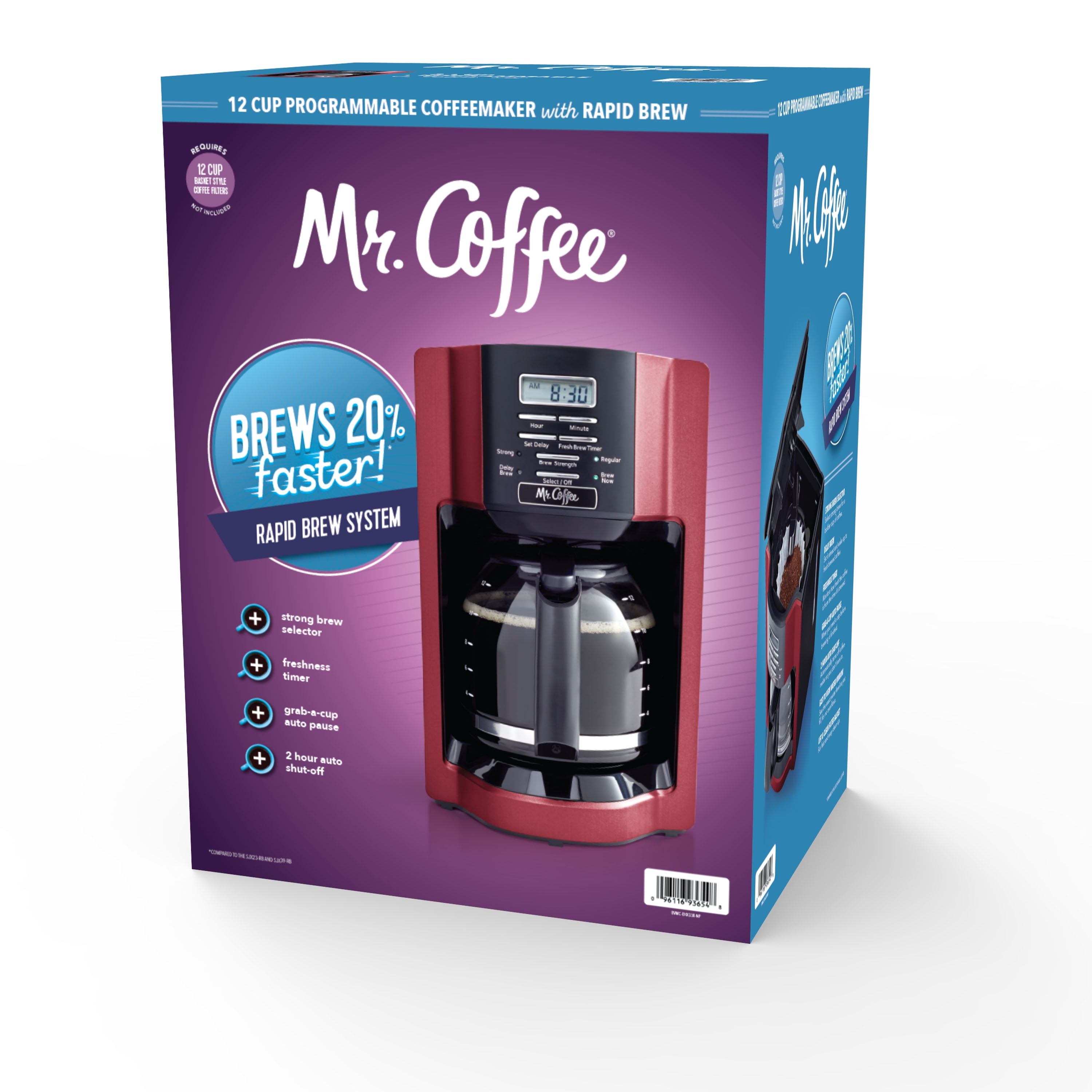 Mr. Coffee Daily Brew Coffee Press, Silver/Clear, 1.2 QT