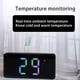 thumbnail image 2 of Yuarrent Reloj despertador digital LED Indicador de temperatura Escritorio Brillo ajustable Alarma Reloj Barrido silencioso Carcasa negra / Type2 NO2, 2 of 6