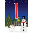 thumbnail image 2 of America Forever Winter Snowman Monogram Letter I House Flag 28 x 40 inch Double Sided, Christmas Snowman Flag, Xmas Tree Winter Holiday Farmhouse Yard Seasonal Xmas Outdoor DÃ©cor, 2 of 5