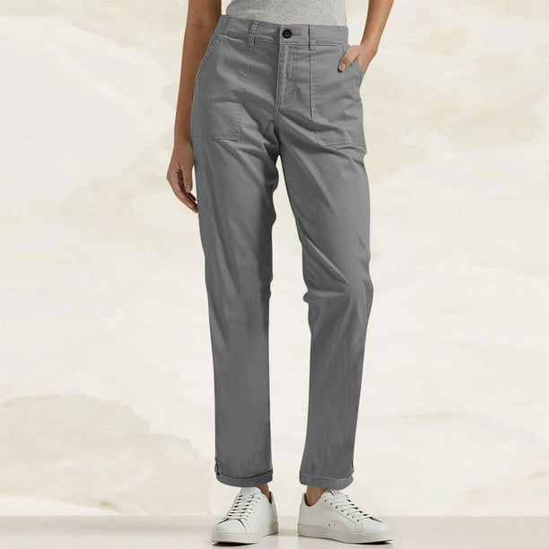 Neewe Wide Leg Pants Women's High Elastic Waisted in The Back Business Work Trousers Long Straight Suit Pants