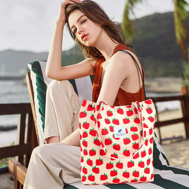 Large corduroy tote bag deals