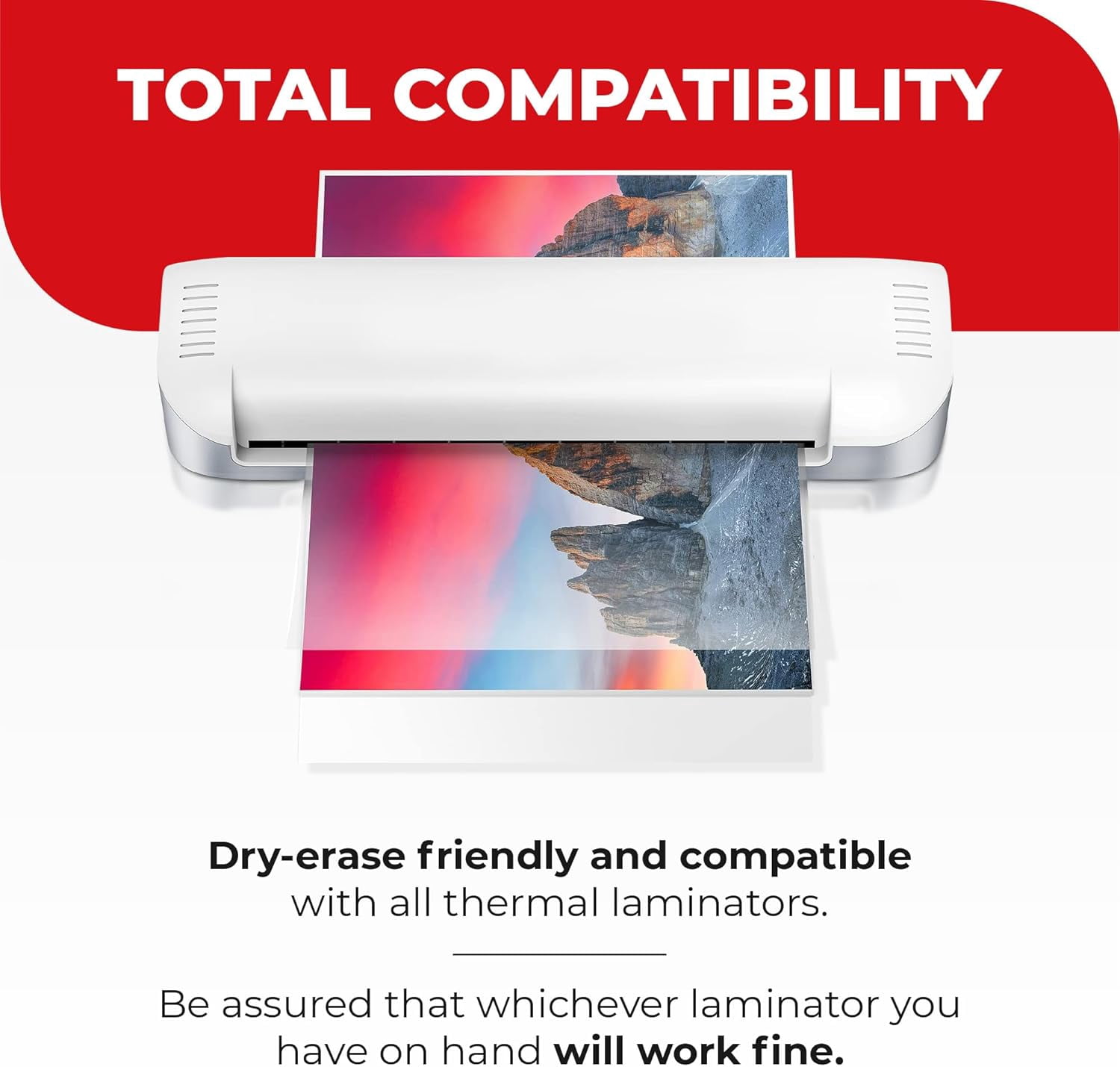Simply Cool 3MIL Thermal Laminating Sheets (100 Count) 9x11.5 inch, Dry-Erase Friendly Laminating Pouces, Compatible with Laminators Crystal, Clear Laminated Finish