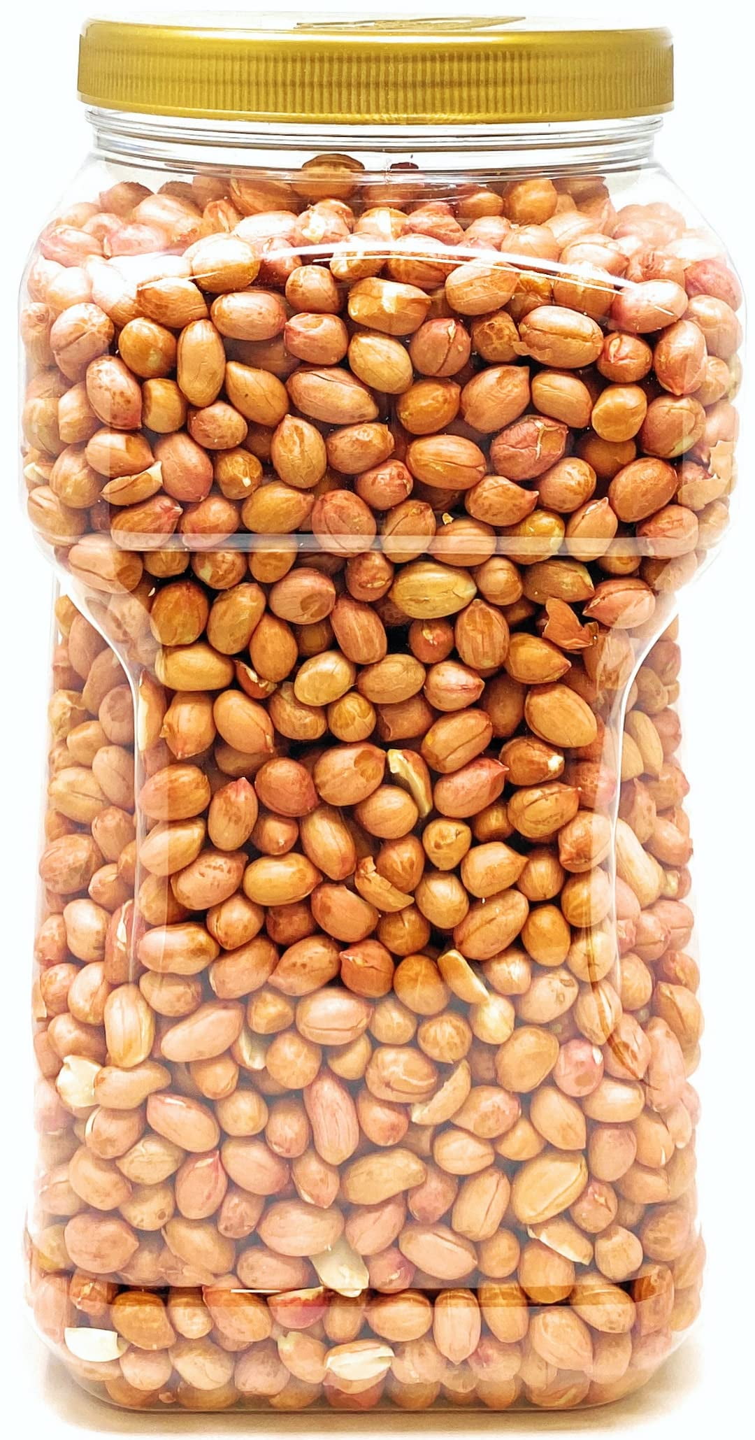 Rani Peanuts, Raw Whole With Skin (uncooked, unsalted) 6lbs (96oz) 2.72kg Bulk PET Jar ~ All Natural | Vegan | Gluten Friendly  ~ Spanish Grade Groundnut / Red-skin