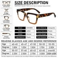 thumbnail image 2 of REAVEE 3 Pack Oprah Style Reading Glasses for Women Trendy Square Frame Blue Light Blocking Comfortable Readers +1.75, 2 of 4