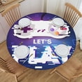 thumbnail image 2 of Lets Play Game Controller Round Fitted Tablecloth Elastic Edged Table Cloth Waterproof Table Cover 48in, 2 of 7