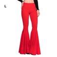 thumbnail image 4 of Maytalsory Large Application Haut de la Taille Cloche Bas Extensible Léger Pantalon Confortable Rouge L 1Set, 4 of 6
