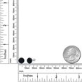 thumbnail image 3 of Gem Stone King 10K White Gold Black Onyx 3 Prong Martini Screw Back Stud Earrings for Women Men (3.29 Cttw, Gemstone December Birthstone, Round 8MM), 3 of 4