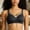 Black, variant on Women's Double Mesh Spliced U-Neck Wide Strap Wireless Seamless Everyday Lounge Bra Red L