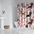 thumbnail image 2 of Dachshund and Flower Shower Curtain 72"x72" ,Bathroom Decorative Shower Curtains Set with 12 Hooks,Modern Waterproof Washable Shower Curtain, 2 of 6