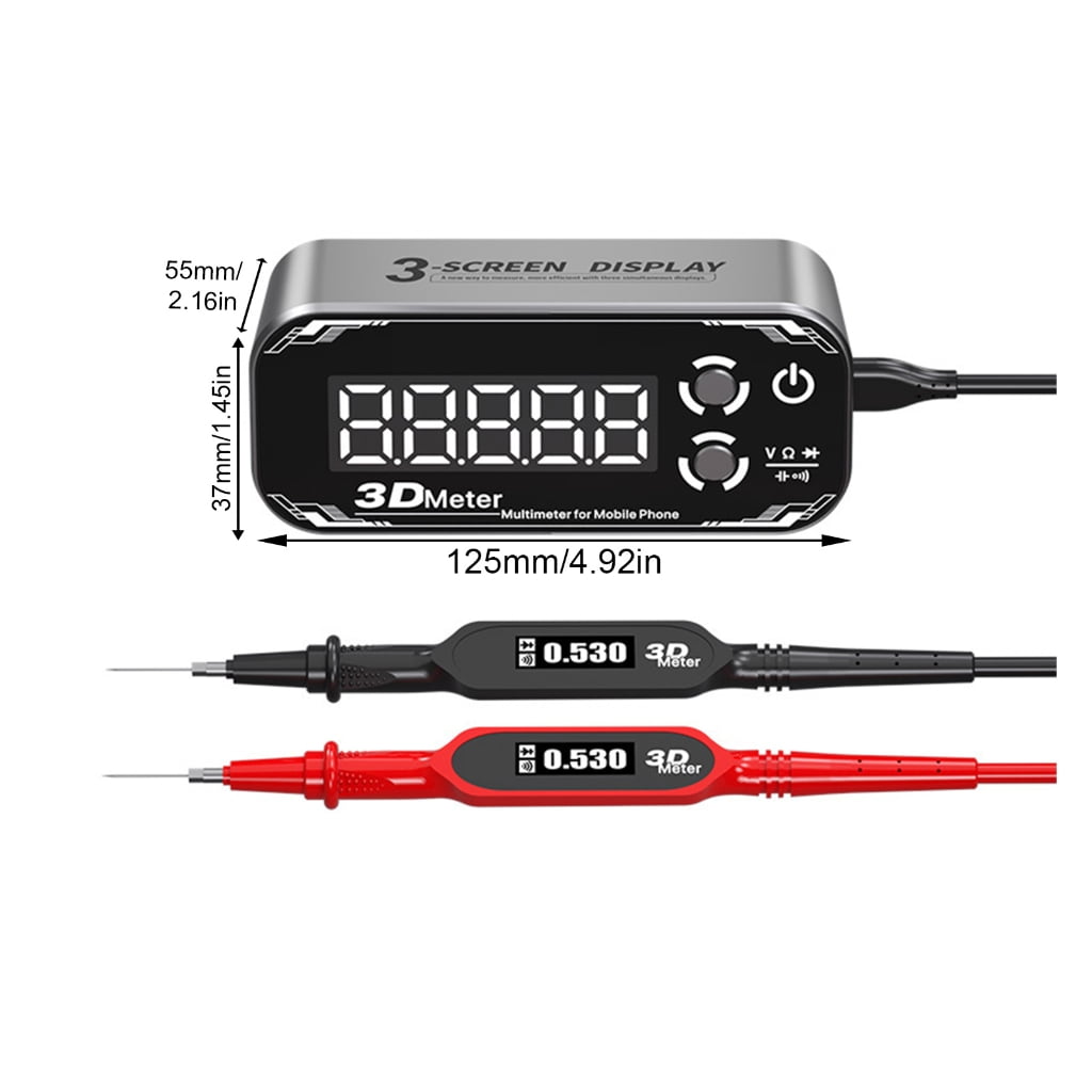 Three Screen Digital Multimeter Voltage Capacitance Resistance Tester Measure