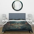 thumbnail image 3 of Designart "Woodsy Cabin Getaway" Landscape Forest Bedding Covert Set - Forest Brown Landscapes Bed Set With 1 Sham, 3 of 6