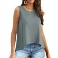 thumbnail image 2 of Dagugfen Tank Tops for Women Loose Fitting Basic Loose Summer Sleeveless Open Back Shirts Solid Color, 2 of 9