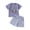 Purple, variant on Girls Two Piece Lounge Set Toddler Baby Summer Clothes Short Sleeve Cute T-Shirts Strip Shorts Set Casual Outfits Pink, 2T