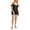 Black, variant on FREE PEOPLE $78 Womens New 0371 Black V Neck Mini Fit Flare Party Dress XS B B