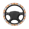 thumbnail image 3 of Fotbe Flowers And Birds Watercolor Steering Wheel Cover Universal 15 in Car Accessories for Men Women,Steering Wheel Protector Comfortable Protective Case for SUV Sedan Decor, 3 of 8