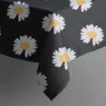 thumbnail image 5 of Black Daisy Flower White Blooms Pattern Square Tablecloth,Waterproof Square Table Cover,Wipeable Spillproof Washable Table Cover for Home Kitchen Party Decor 42"X42"(107x107cm), 5 of 6