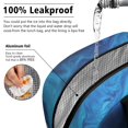 thumbnail image 5 of Insulated Lunch Bag for Women, Floral Print Oxford Fabric Lunch Box, Leakproof Thermal Cooler Tote for Work, School & Picnic, Turquoise Marble Pattern, 5 of 5