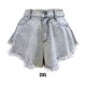 thumbnail image 4 of Sonducket Pantalones cortos de mezclilla, pantalones vaqueros de verano, pantalones holgados, diseño elegante, dulce regalo, traje de cintura Prendas para la parte inferior del cuerpo 2XL, 4 of 6