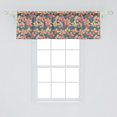 thumbnail image 2 of Ambesonne Floral Window Valance, Graphical Orchid Flowers, 54" X 18", Slate Blue Coral Salmon, 2 of 3