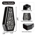 thumbnail image 2 of SHYFOY 14" Luxury Black Crushed Diamond Glass Vase Decorative Art Vase for Living Room, 2 of 7