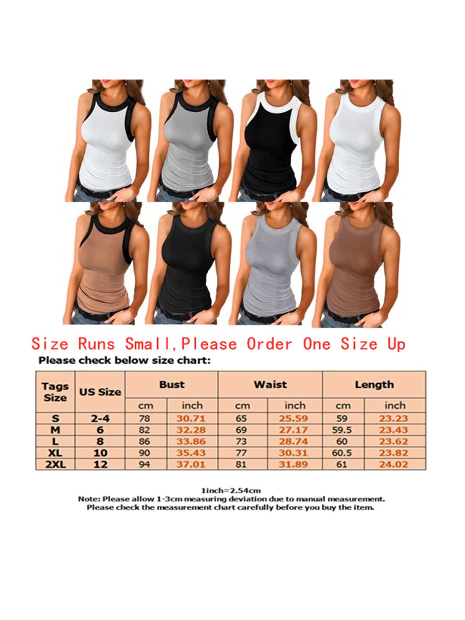Women Workout Tank Top Sleevelss Ribbed Stretch Yoga Top Tthletic  Compression Active Wear Seamless Tight Sports Running T Shirt Vest Brown XL=US  14 