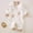White, variant on Nrmvnmi Newborn Baby Boys Girls Rompers Round Neck Cute Graphic Printed Long Sleeved Pants Jumpsuits Toddler Button Jumpsuits Casual Loose Comfortable Baby Jumpsuits