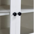 thumbnail image 6 of U-Can TV Stand for TV up to 65in with 2 Tempered Glass Doors Adjustable Panels Open Style Cabinet, Sideboard for Living Room, 6 of 7
