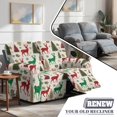 thumbnail image 3 of TSOVTHRID Reindeer Christmas Tree Print Loveseat Sofa Cover Couch Cover with Elastic Bottom Furniture Protector for Pet Soft Couch Cover for 2 Cushion Couch Christmas Decor, 3 of 7