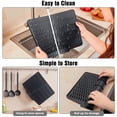 thumbnail image 6 of Lonian Dish Drying Mat for Kitchen Counter, Silicone Drying Mat with Drain Lip for Dishes, Fruits and Vegetables, Black, 6 of 6