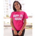 thumbnail image 3 of Breast Cancer Support Squad Pink Ribbon Women's T-shirt, 2XL, Cyber Pink, 3 of 6