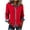 Red/womens button blouse, variant on Dazajoo Waffle Button Down Shacket Women Casual Waffle Knit Long Sleeve Shirts with Denim Patchwork,Sky Blue,S