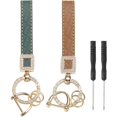 thumbnail image 1 of TRAHOO-Leather Car Keychain, Microfiber Leather Bling Wristlet Keychains Key Fob Holder with Keyrings, 1 of 4